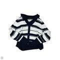 Sweater Cardigan By Talbots In Striped Pattern, Size: L