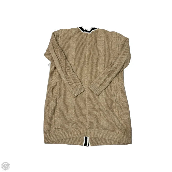 Sweater Cardigan By Talbots In Tan, Size: M