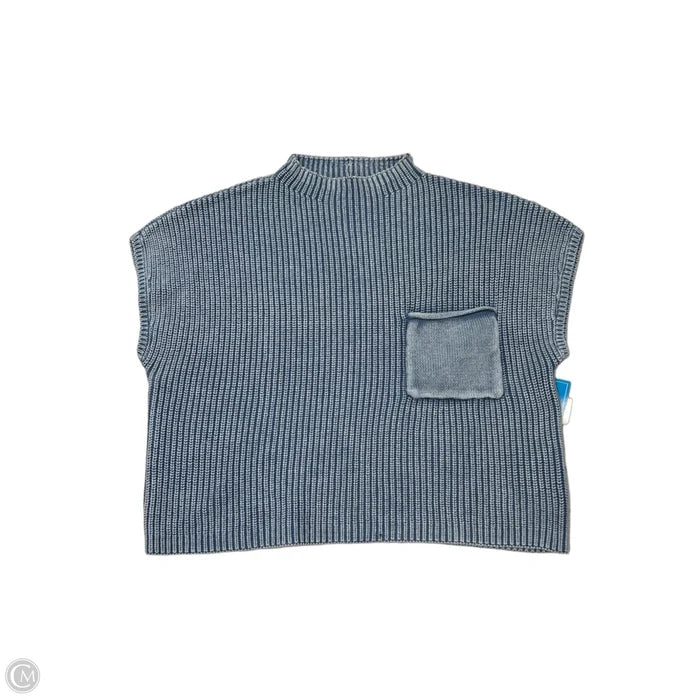 Sweater Short Sleeve By Zenana In Blue, Size: S