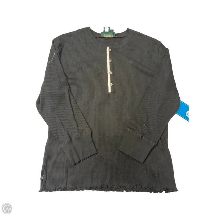 Top 3/4 Sleeve By Lauren By Ralph Lauren In Black, Size: L