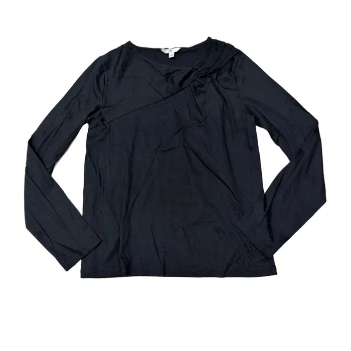 Top Long Sleeve Basic By Banana Republic In Black, Size: M