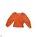 Top Long Sleeve By Anthropologie In Orange, Size: M