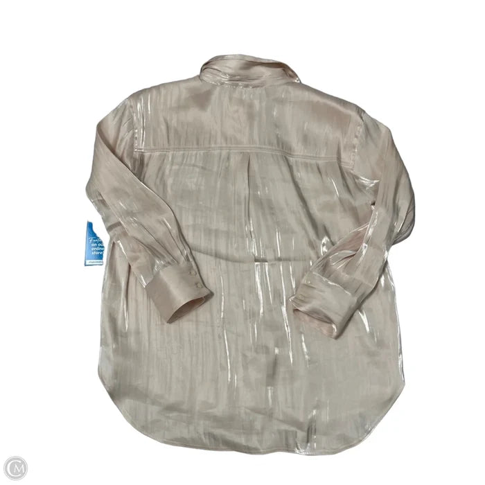 Top Long Sleeve By Anthropologie In Tan, Size: Mp