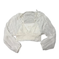 Top Long Sleeve By Anthropologie In White, Size: M