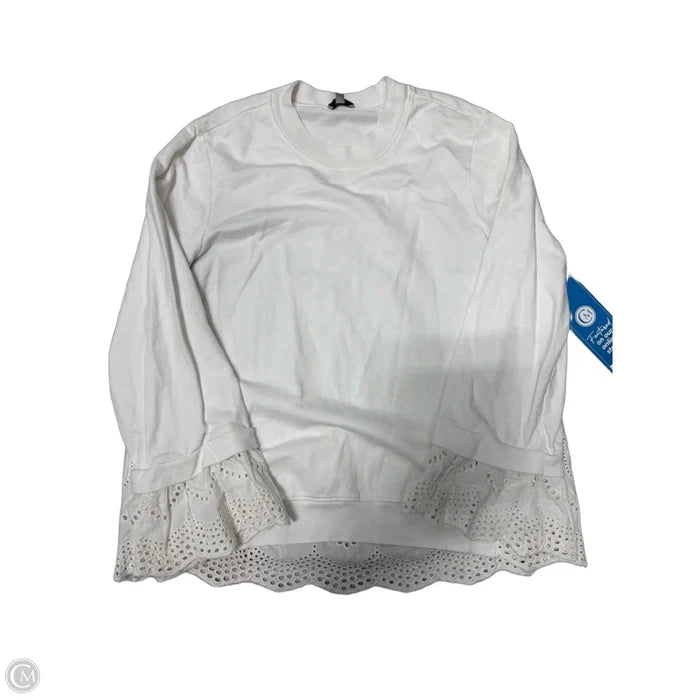 Top Long Sleeve By Clothes Mentor In White, Size: Xs