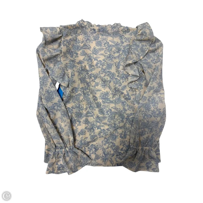 Top Long Sleeve By Express In Cream, Size: Xs