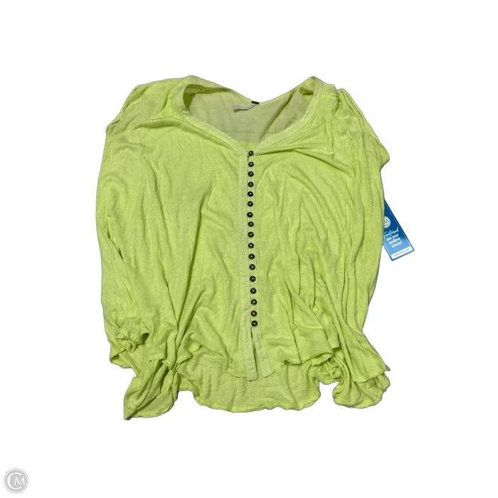 Top Long Sleeve By Free People In Green, Size: S