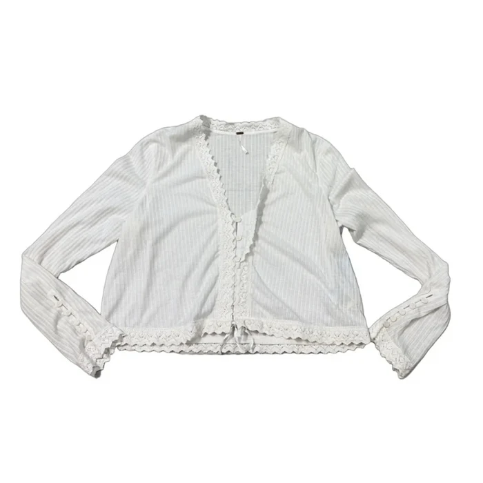 Top Long Sleeve By Free People In White, Size: Xl