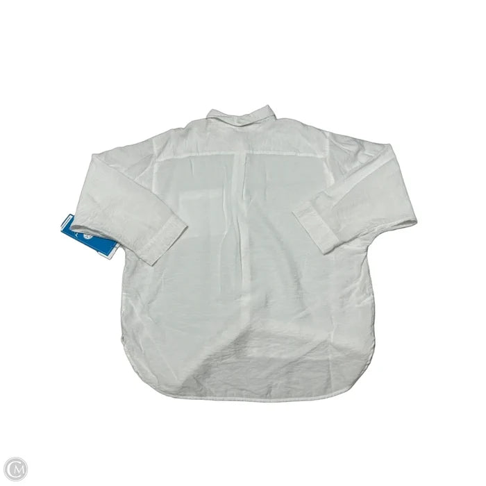 Top Long Sleeve By Loft In White, Size: M
