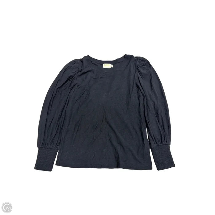 Top Long Sleeve By Nation In Black, Size: S