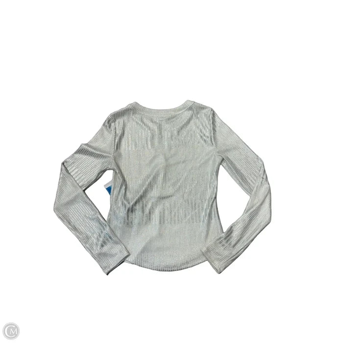 Top Long Sleeve By Pilcro In Silver, Size: Xs