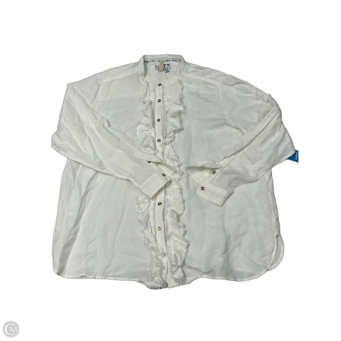 Top Long Sleeve By Pilcro In White, Size: 1x