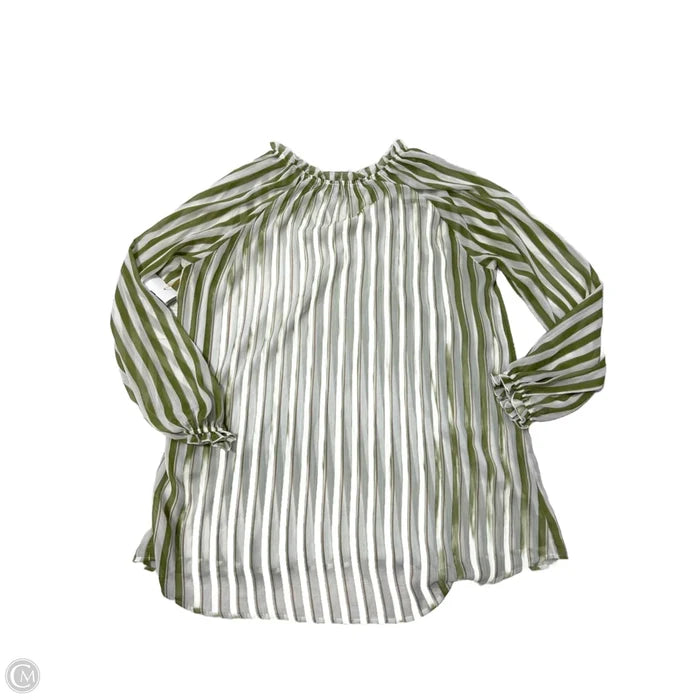 Top Long Sleeve By Show Me Your Mumu In Green & White, Size: L