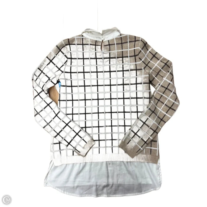 Top Long Sleeve By Tahari In Tan, Size: S