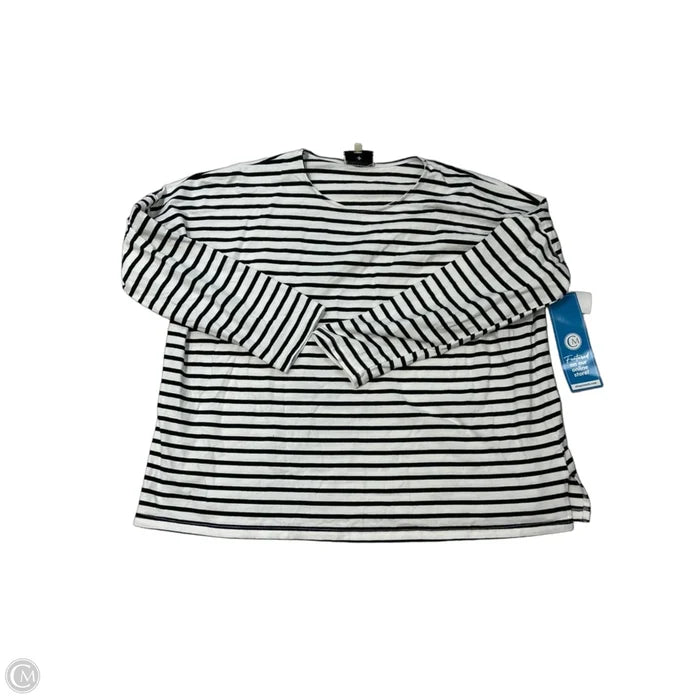 Top Long Sleeve Designer By Tuckernuck In Striped Pattern, Size: Xxl