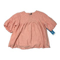 Top Short Sleeve By Anthropologie In Pink, Size: 1x