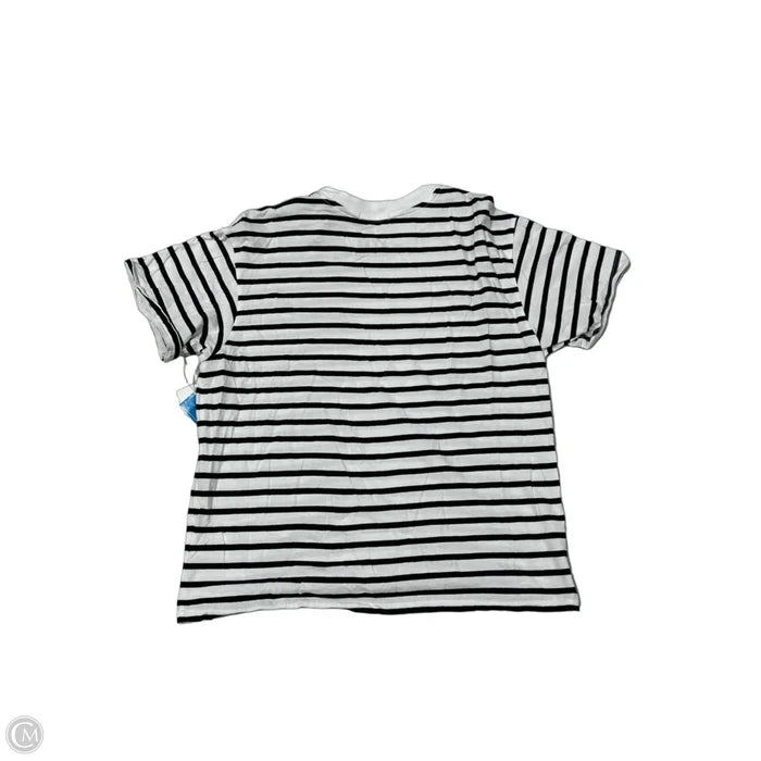 Top Short Sleeve By Atm In Striped Pattern, Size: S
