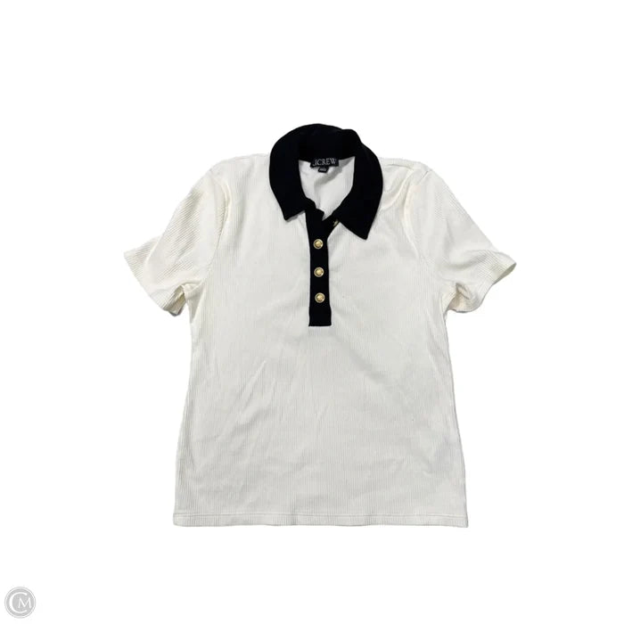 Top Short Sleeve By J. Crew In Cream, Size: L
