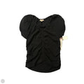 Top Short Sleeve By Loft In Black, Size: Mp