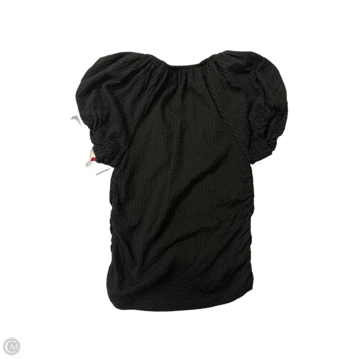 Top Short Sleeve By Loft In Black, Size: Mp