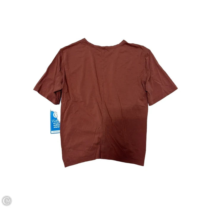 Top Short Sleeve By Lululemon In Orange, Size: S