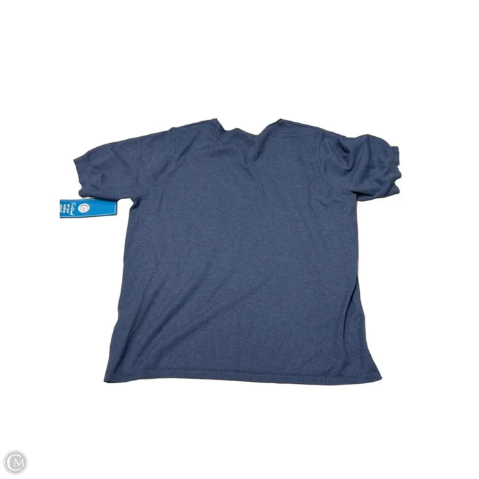 Top Short Sleeve By Milano In Blue, Size: 1x