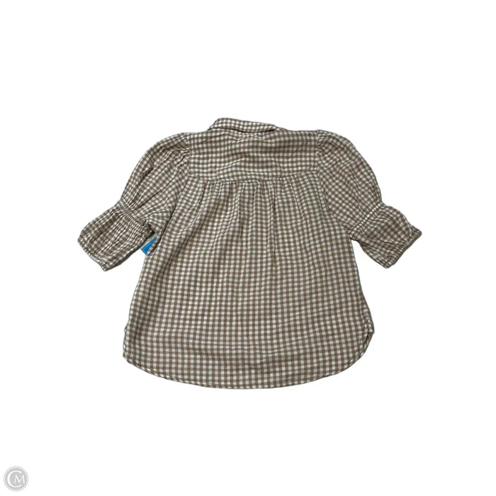 Top Short Sleeve By Pilcro In Tan & White, Size: S