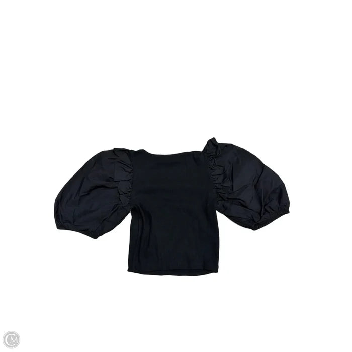 Top Short Sleeve By Zara In Black, Size: S