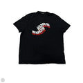 Top Short Sleeve Designer By Michael Kors In Black & Red, Size: Xl