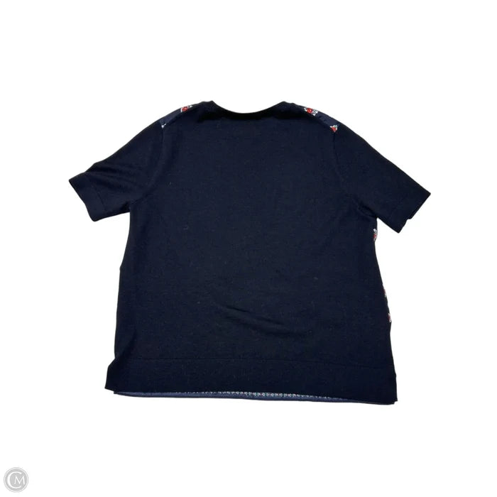 Top Short Sleeve Designer By Tory Burch In Floral Print, Size: L