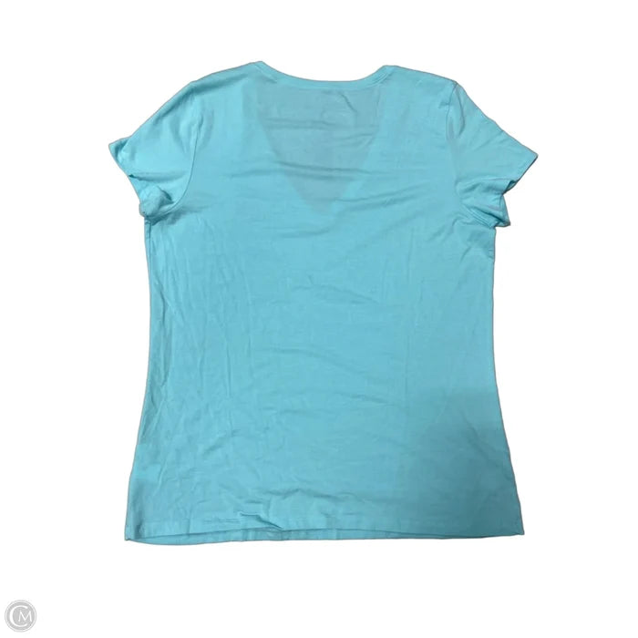 Top Short Sleeve Designer By Lilly Pulitzer In Blue, Size: Xl
