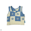Top Sleeveless By Baevely In Blue & White, Size: L