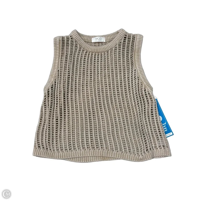 Top Sleeveless By Mod In Tan, Size: S