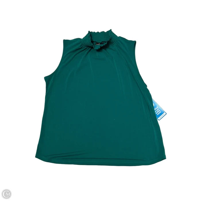 Top Sleeveless By Worthington In Green, Size: Xlp