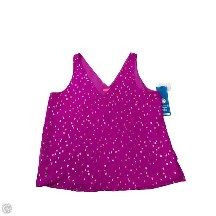 Top Sleeveless Designer By Lilly Pulitzer In Polkadot Pattern, Size: Xl