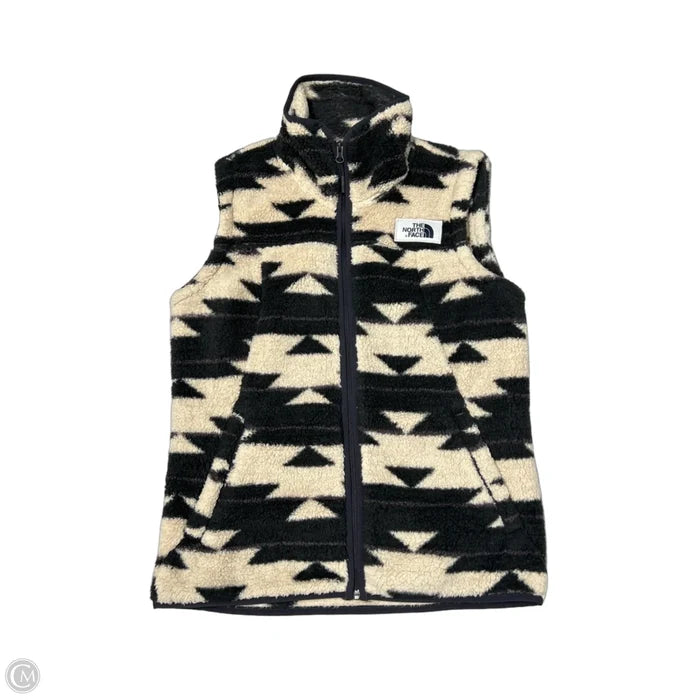 Vest Faux Fur & Sherpa By The North Face In Black & Cream, Size: M